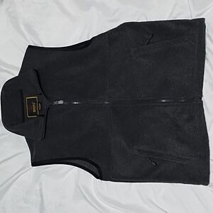 Baru Men's fleece full-zip charocal vest, Size large